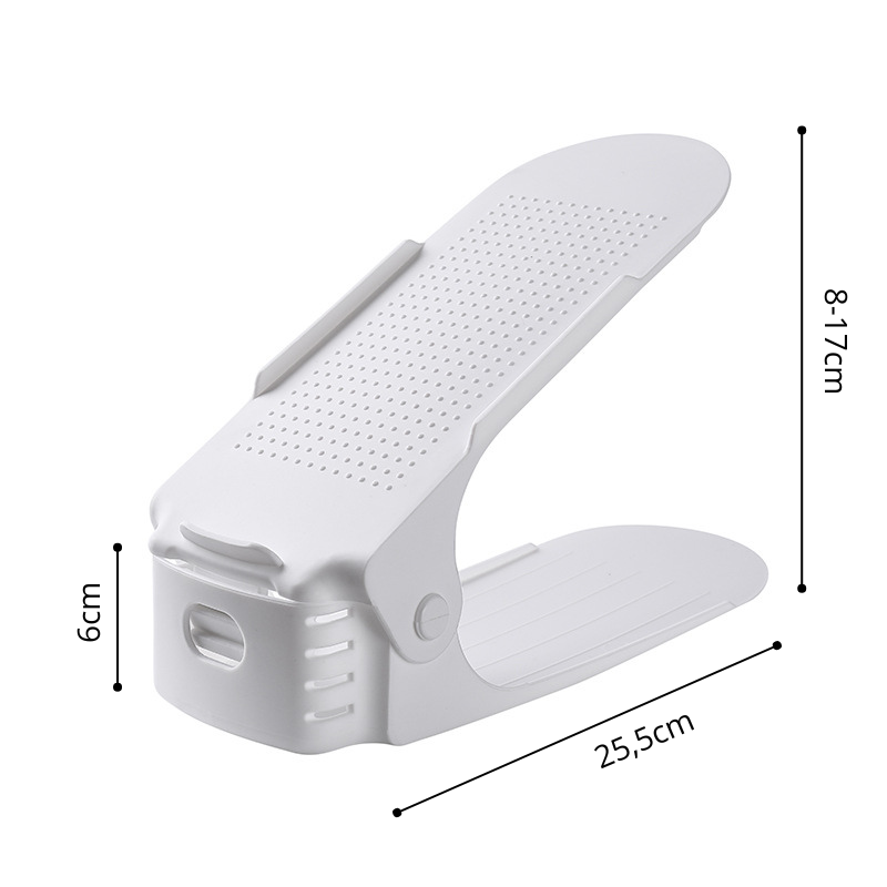 Rangements à Chaussures Ajustables RANGEO™ blancs (Lot de 5)