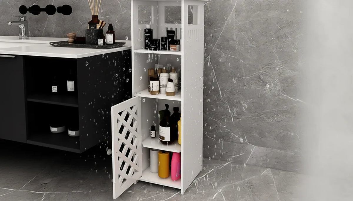Armoire d'angle étanche avec étagère ouverte