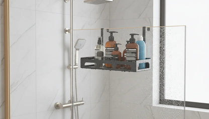 Étagère Douche Métal Noir Suspendue