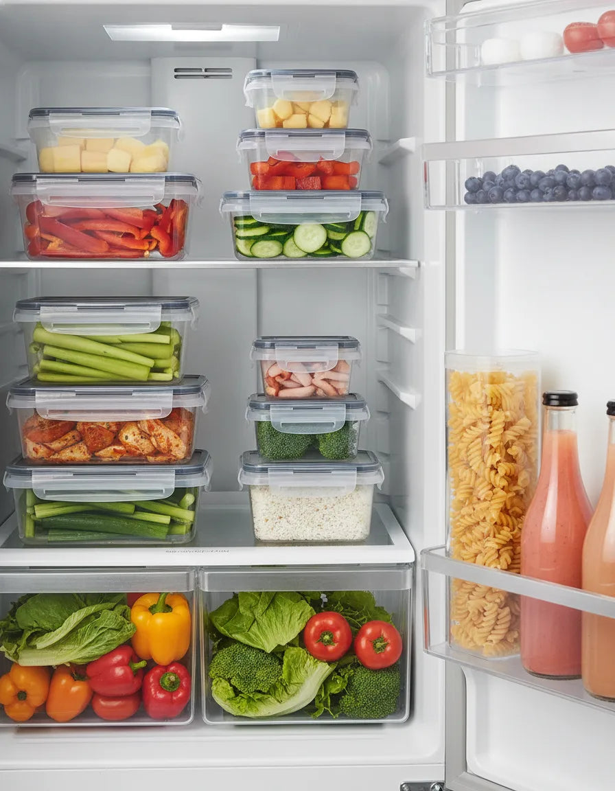 Lot 8 Boîtes Hermétiques Alimentaires Sans BPA