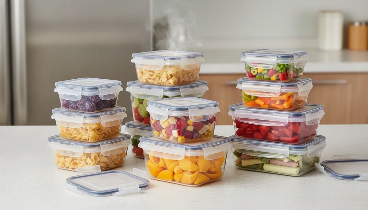 Lot 8 Boîtes Hermétiques Alimentaires Sans BPA