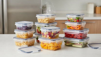Lot 8 Boîtes Hermétiques Alimentaires Sans BPA
